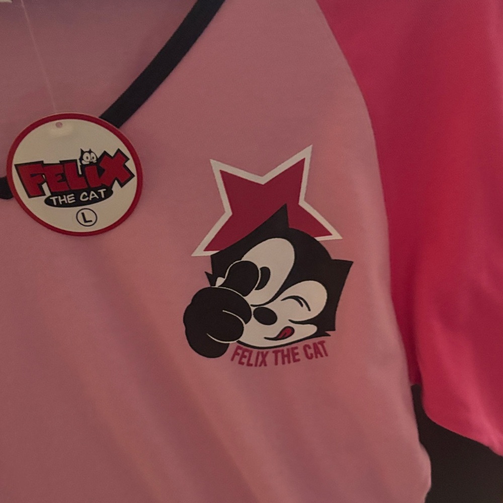 Pink Felix the Cat Sleep Shirt - Picture 3 of 3